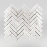 Dolomite Polished Herringbone 1"x3" | Marble Mosaic | BigAppleMarble.com