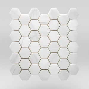 Dolomite Polished Hexagon 2" | Marble Mosaic 2" | BigAppleMarble.com
