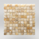 Honey Onyx Polished 1"x1" Marble Mosaic 1"x1" / Square BigAppleMarble.com