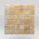 Honey Onyx Polished 2"x2" Marble Mosaic 2"X2" / Square BigAppleMarble.com