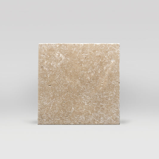 Ivory (White) Travertine Tumbled 12"x12" Travertine 12"x12" / Tumbled BigAppleMarble.com