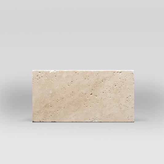 Ivory (White) Travertine Tumbled 6"x12" Travertine 6"x12" / Tumbled BigAppleMarble.com