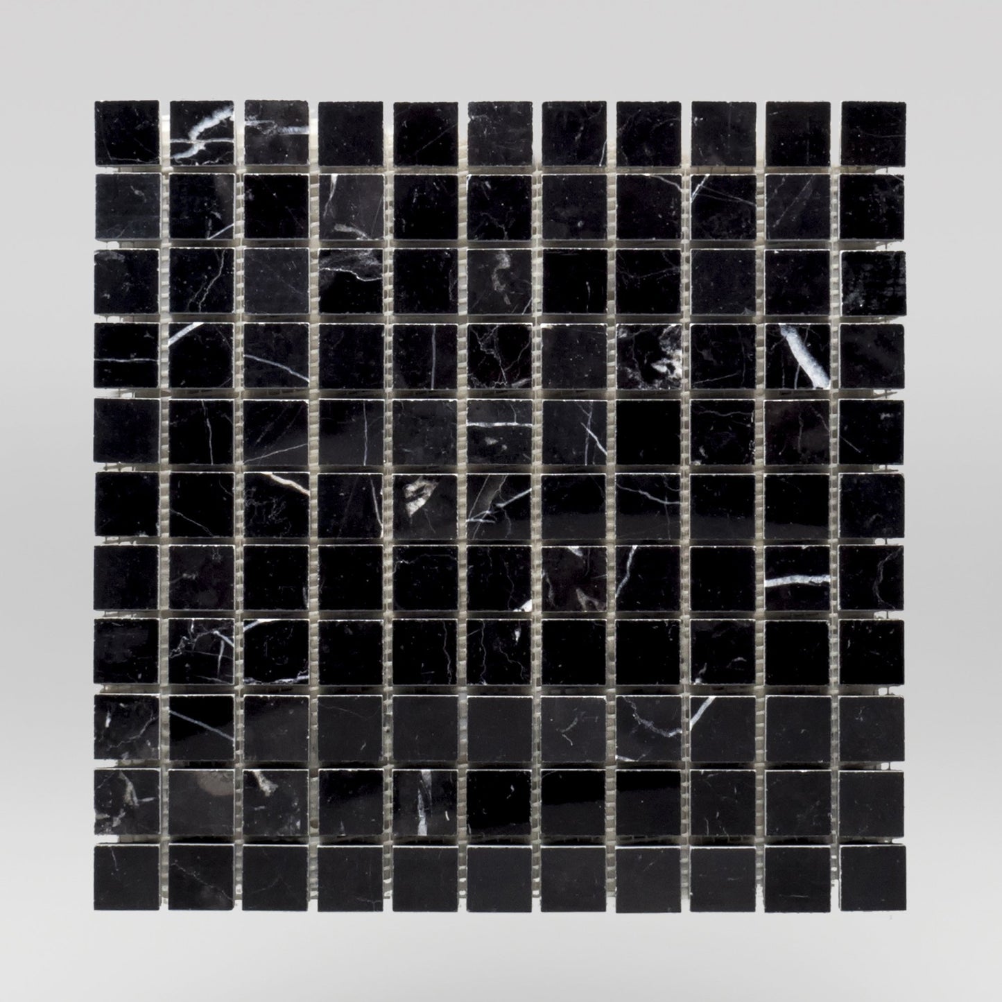 Nero Marqouina Polished 1"x1" Marble Mosaic 1"x1" / Square BigAppleMarble.com