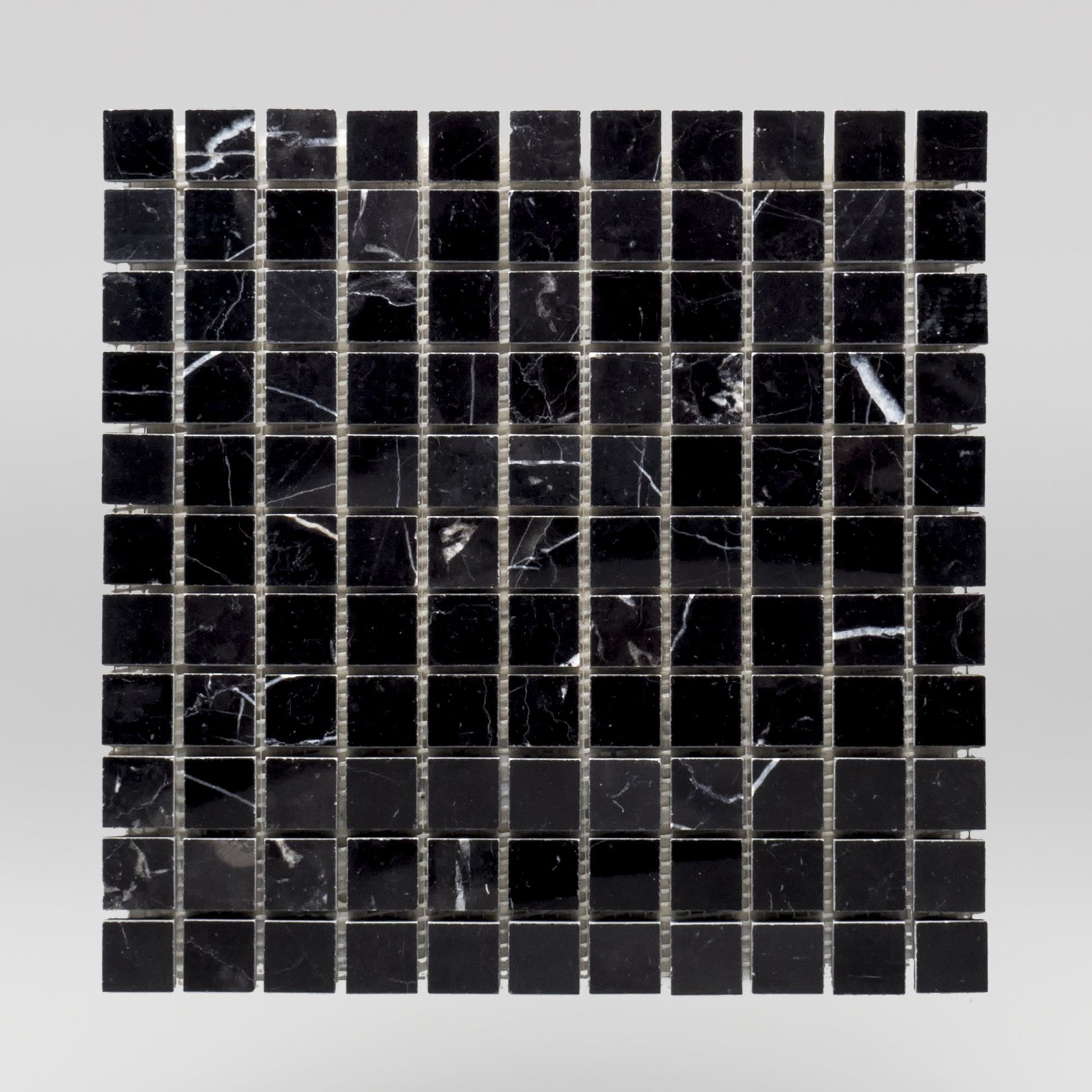 Nero Marqouina Polished 1"x1" Marble Mosaic 1"x1" / Square BigAppleMarble.com