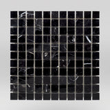 Nero Marqouina Polished 1"x1" Marble Mosaic 1"x1" / Square BigAppleMarble.com