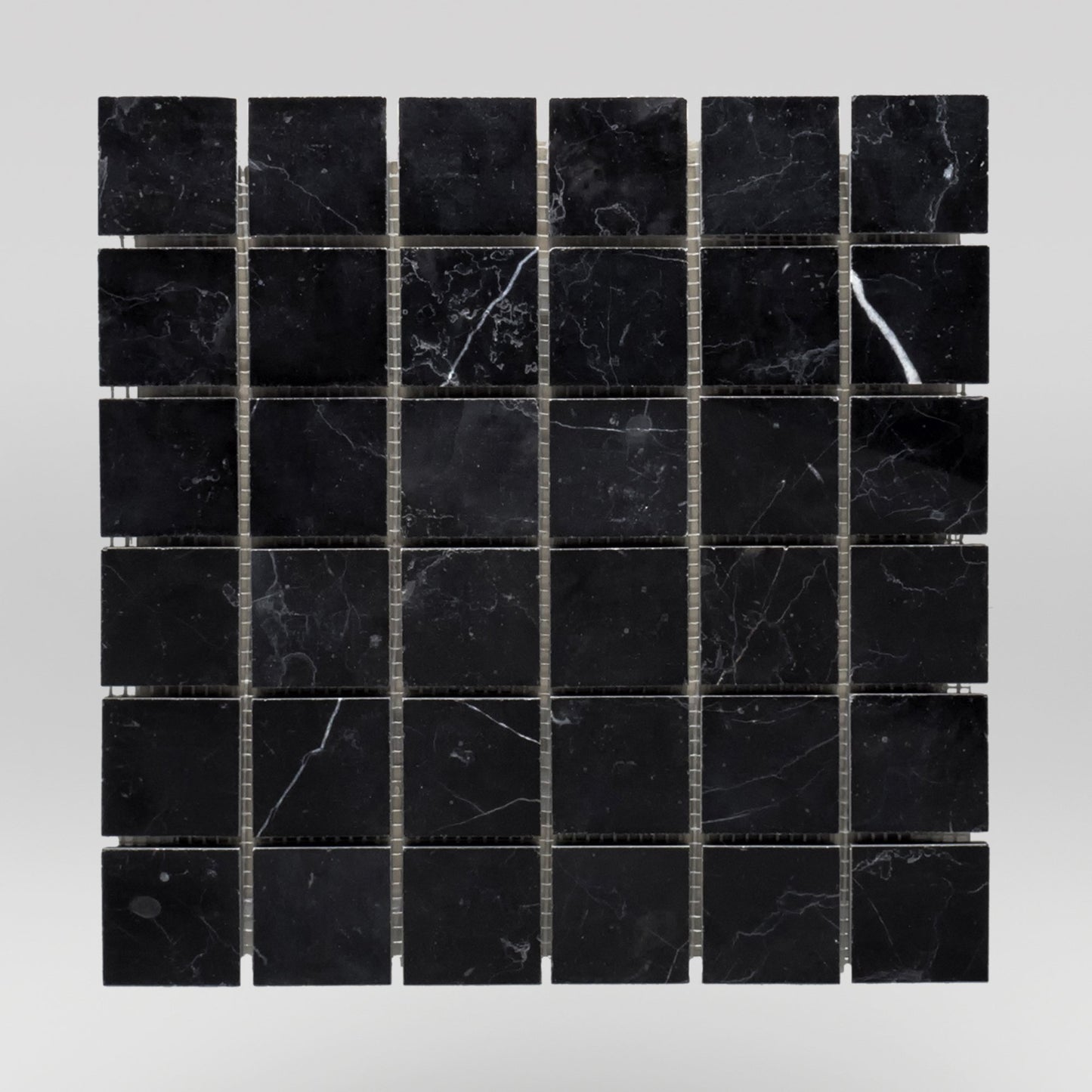 Nero Marqouina Polished 2"x2" Marble Mosaic 2"x2" / Square BigAppleMarble.com