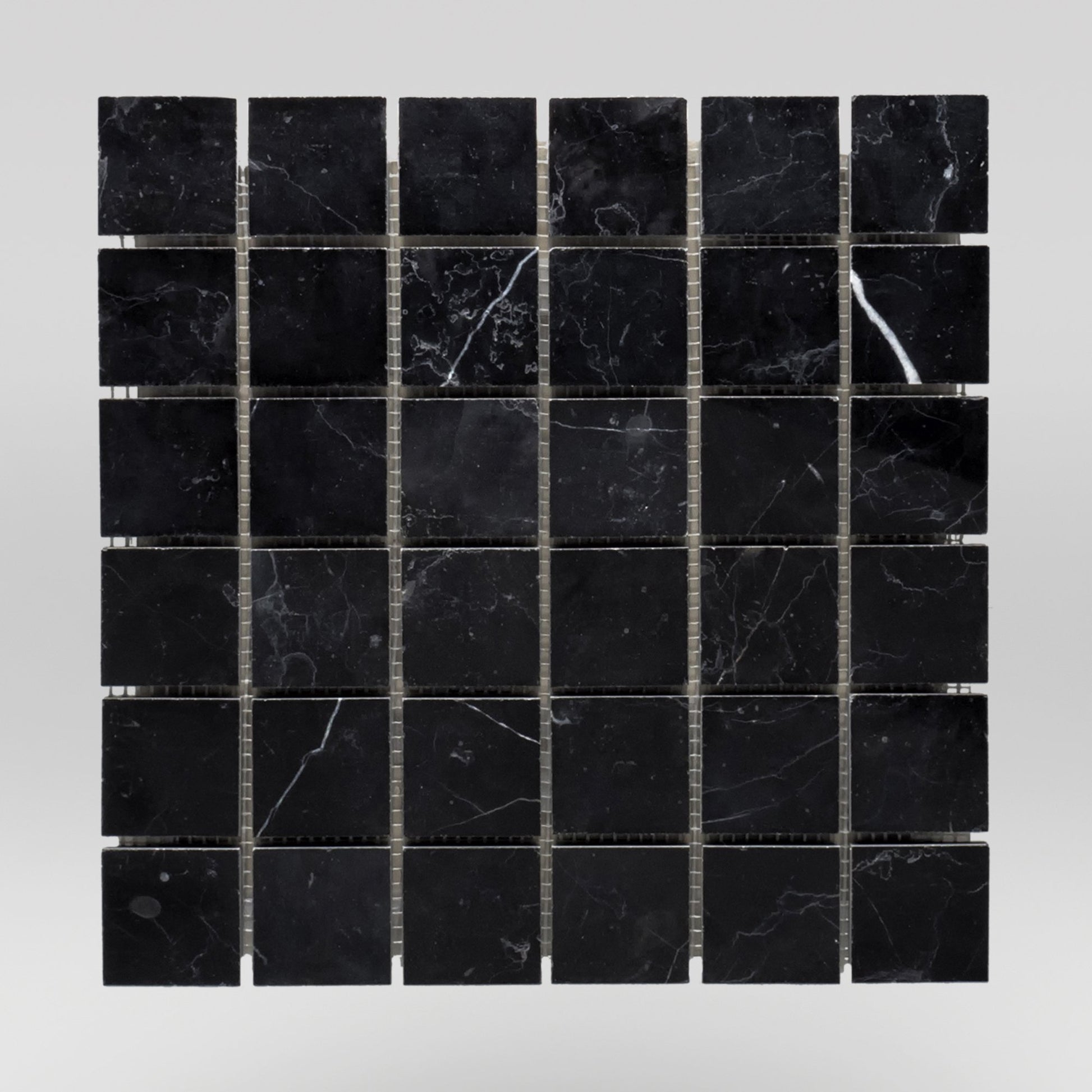 Nero Marqouina Polished 2"x2" Marble Mosaic 2"x2" / Square BigAppleMarble.com