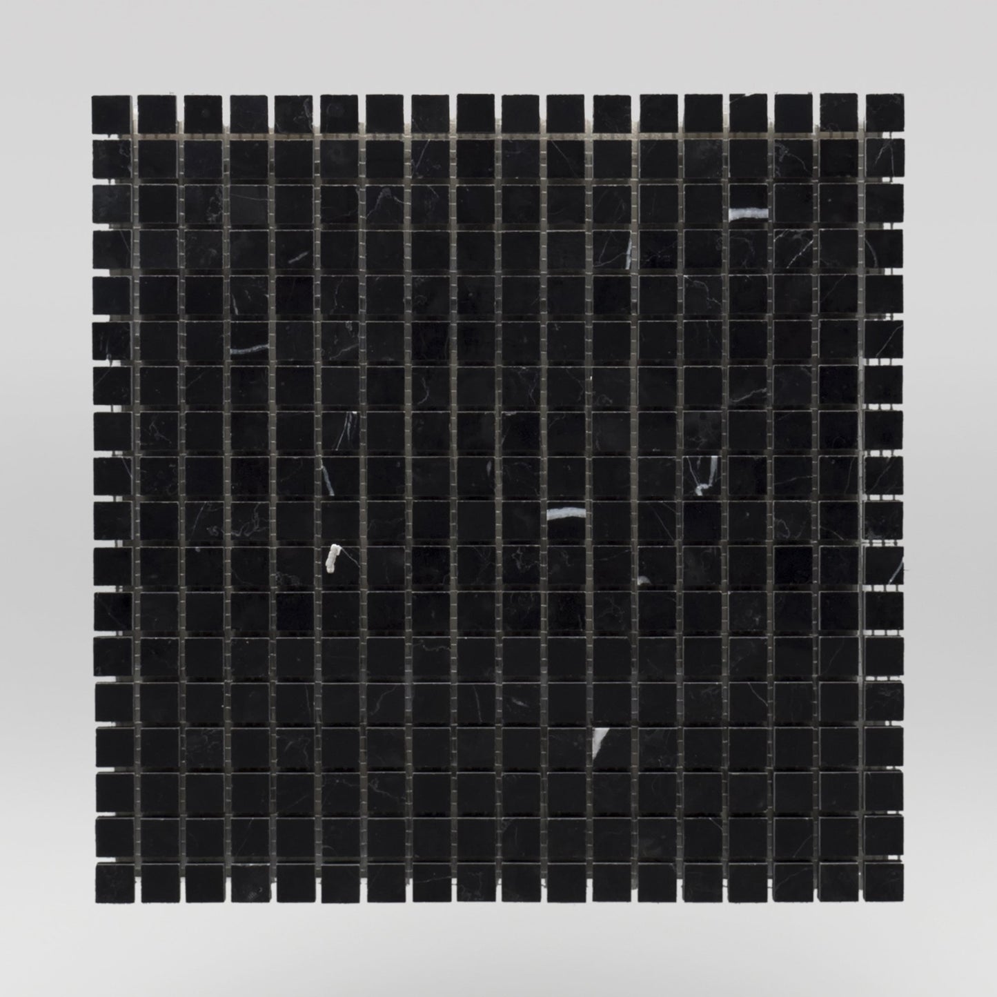 Nero Marqouina Polished 5/8"x5/8" Marble Mosaic 5/8"x5/8" / Square BigAppleMarble.com