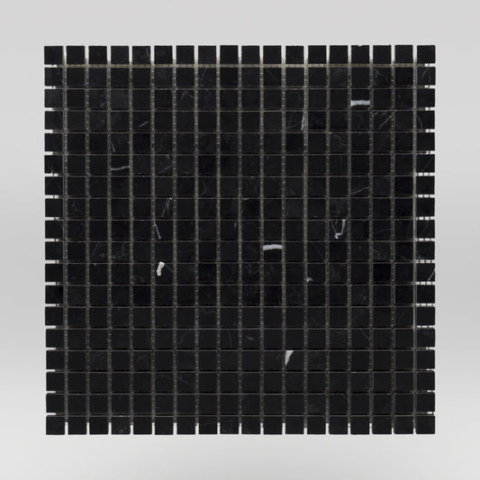 Nero Marqouina Polished 5/8"x5/8" Marble Mosaic 5/8"x5/8" / Square BigAppleMarble.com