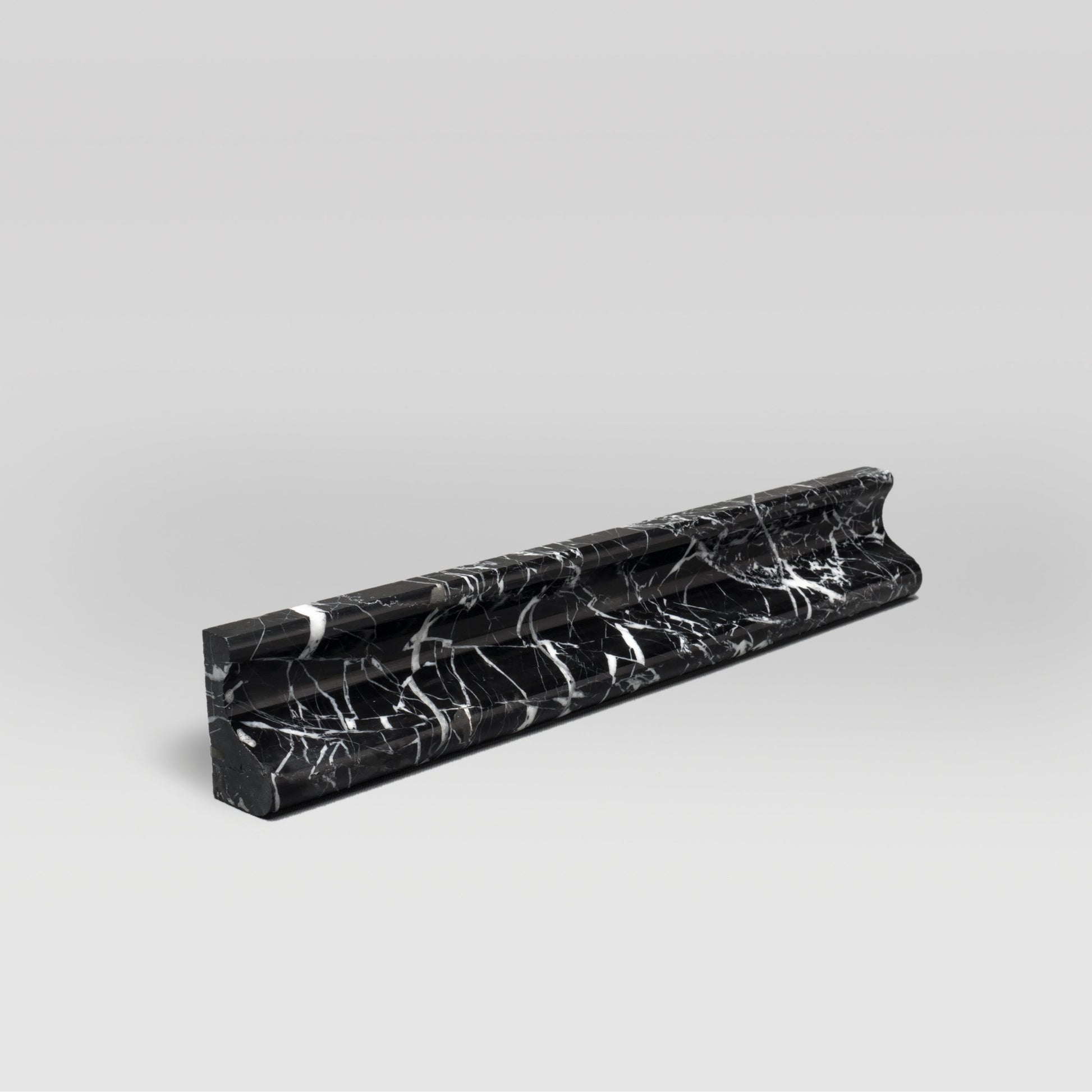 Nero Marqouina Polished Chair Rail Marble Moulding - BigAppleMarble.com