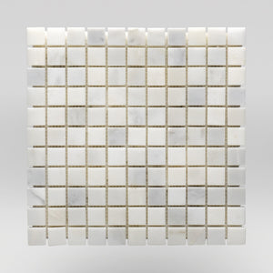 Oriental White/Eastern White Polished 1"x1" Marble Mosaic Tile - BigAppleMarble.com