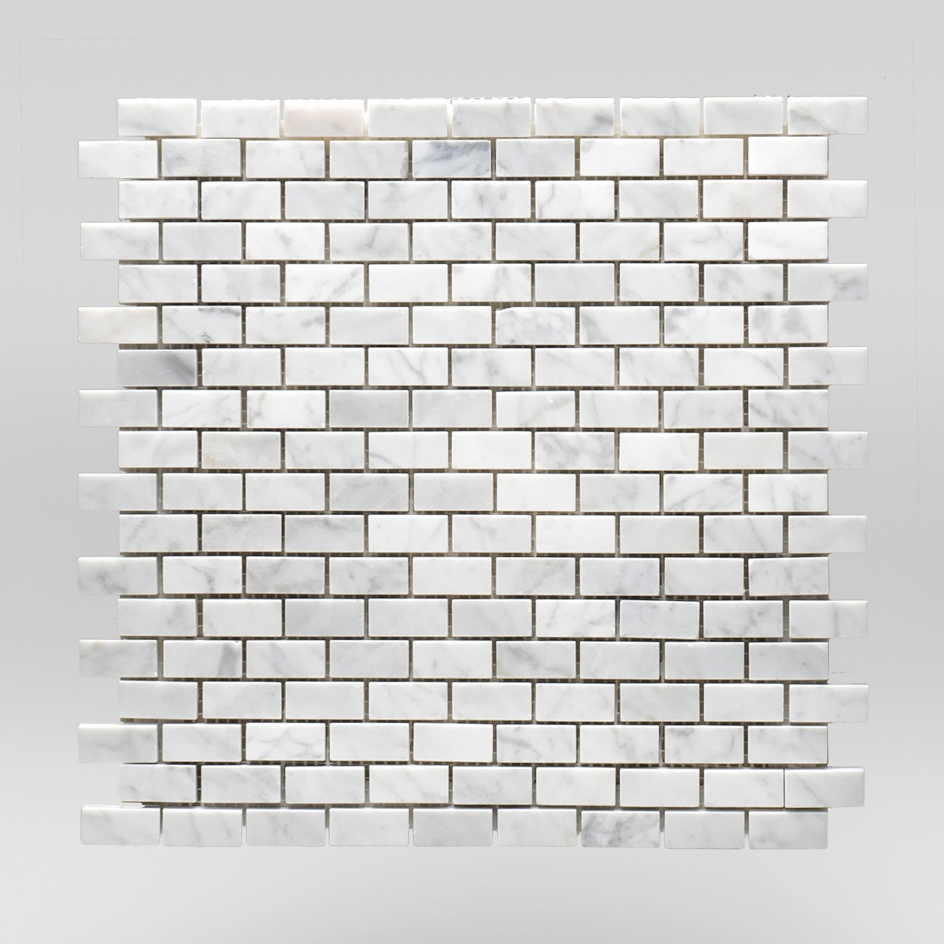 Oriental White/Eastern White Polished 1"x2" Marble Mosaic 1"x2" / Brick / Polished BigAppleMarble.com