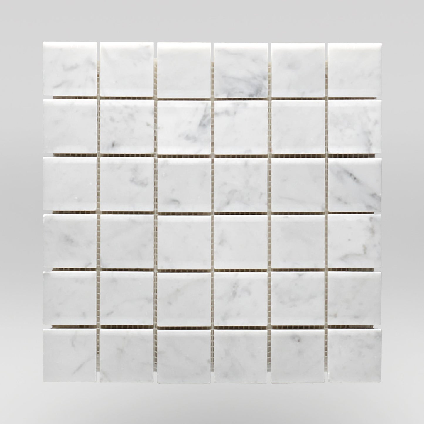 Oriental White/Eastern White Polished 2"x2" Marble Mosaic 2"x2" / Square / Polished BigAppleMarble.com