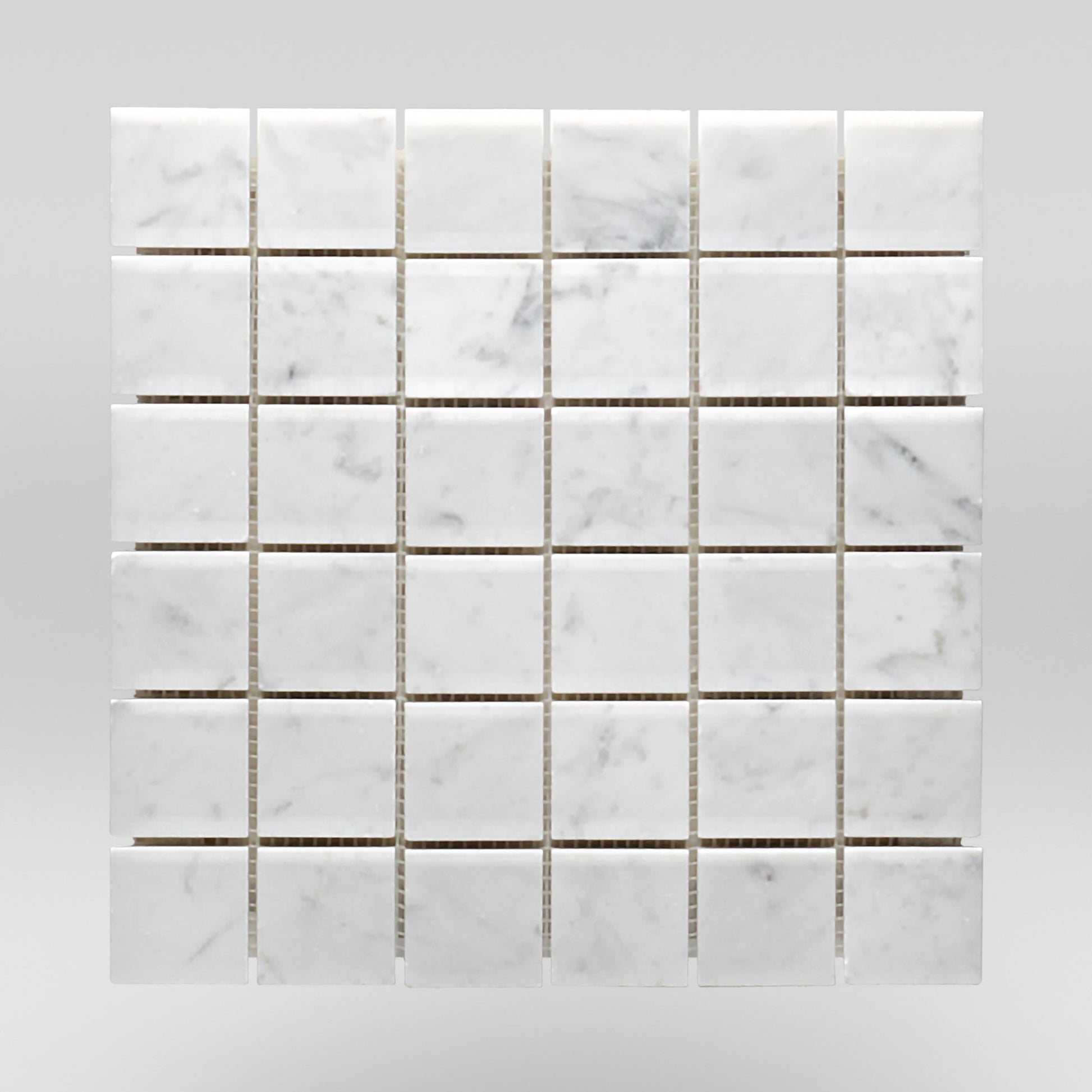 Oriental White/Eastern White Polished 2"x2" Marble Mosaic 2"x2" / Square / Polished BigAppleMarble.com