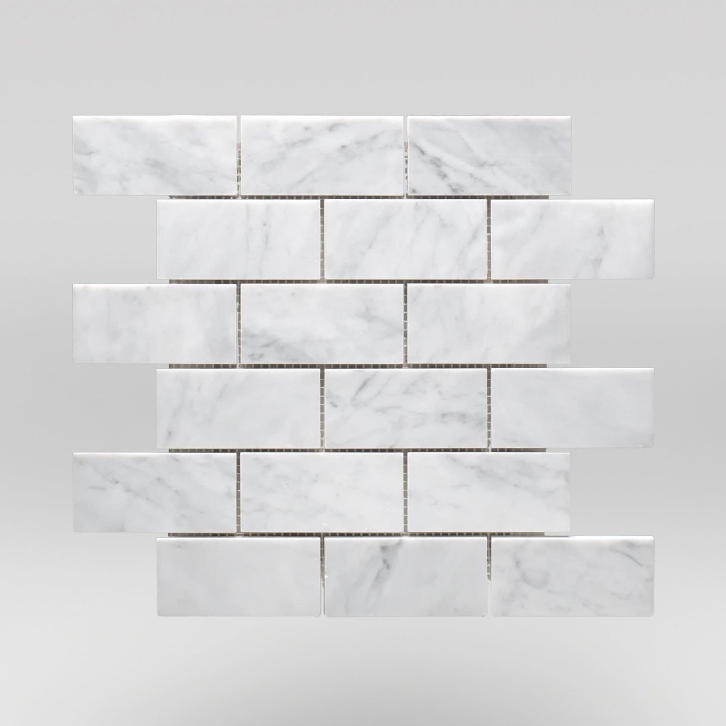 Oriental White/Eastern White Polished 2"x4" Marble Mosaic 2"x4" / Brick / Polished BigAppleMarble.com