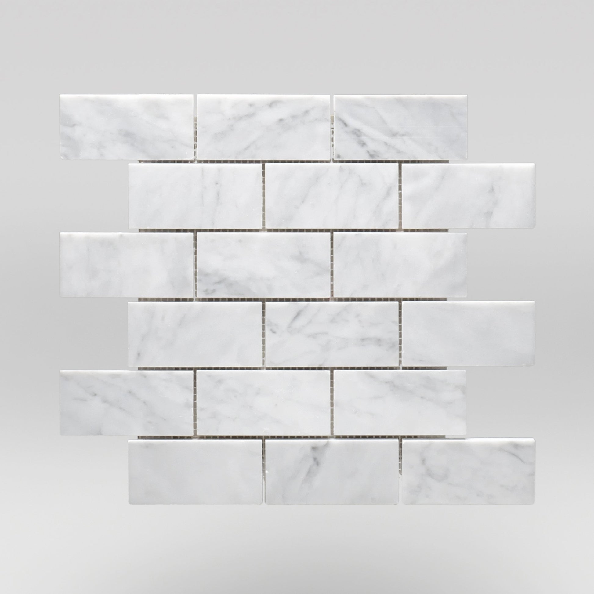 Oriental White/Eastern White Polished 2"x4" Marble Mosaic 2"x4" / Brick / Polished BigAppleMarble.com