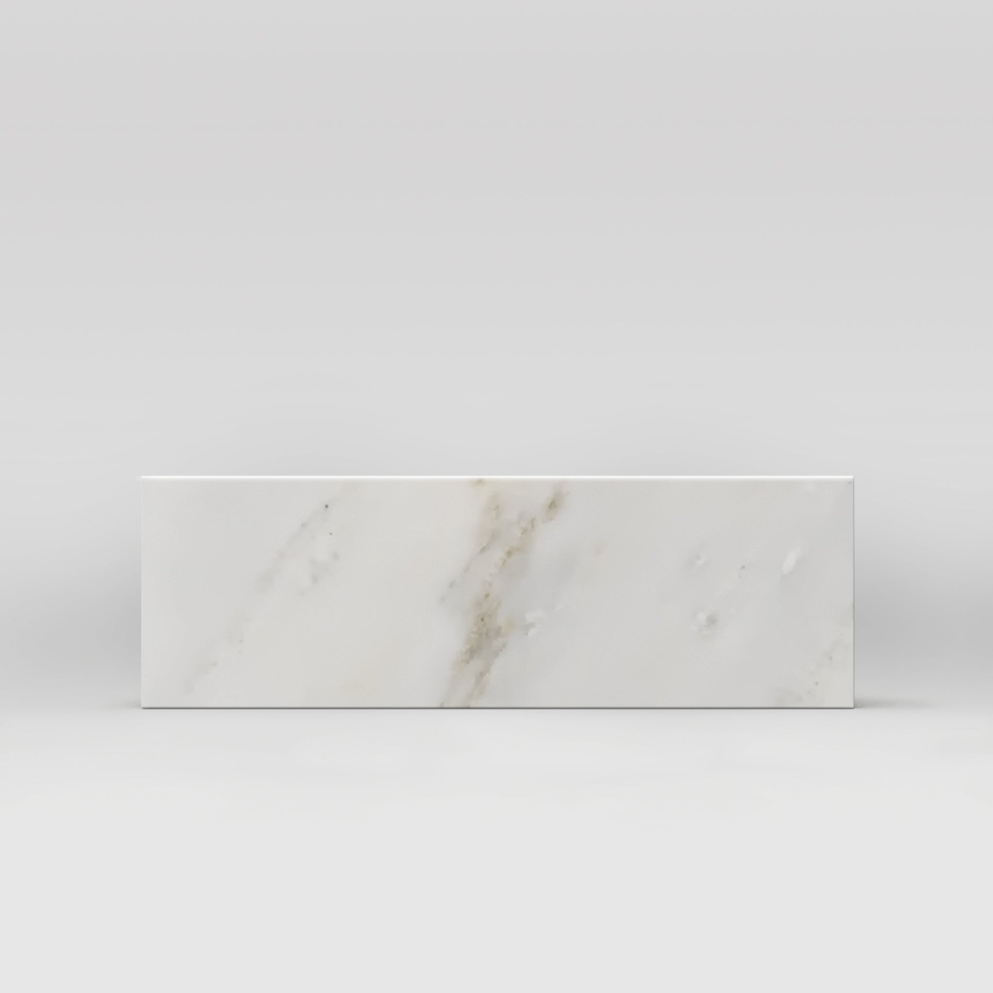 Oriental White Marble Bathroom Basin – 400mm Round Stone Sink With Chrome Waste