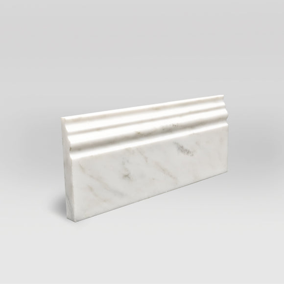 Oriental White/Eastern White Polished Base Marble Moulding Base / Honed / Base BigAppleMarble.com