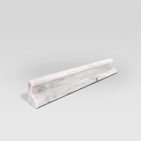 Oriental White/Eastern White Polished Chair Rail Marble Moulding Chair Rail / Honed / Chair Rail BigAppleMarble.com