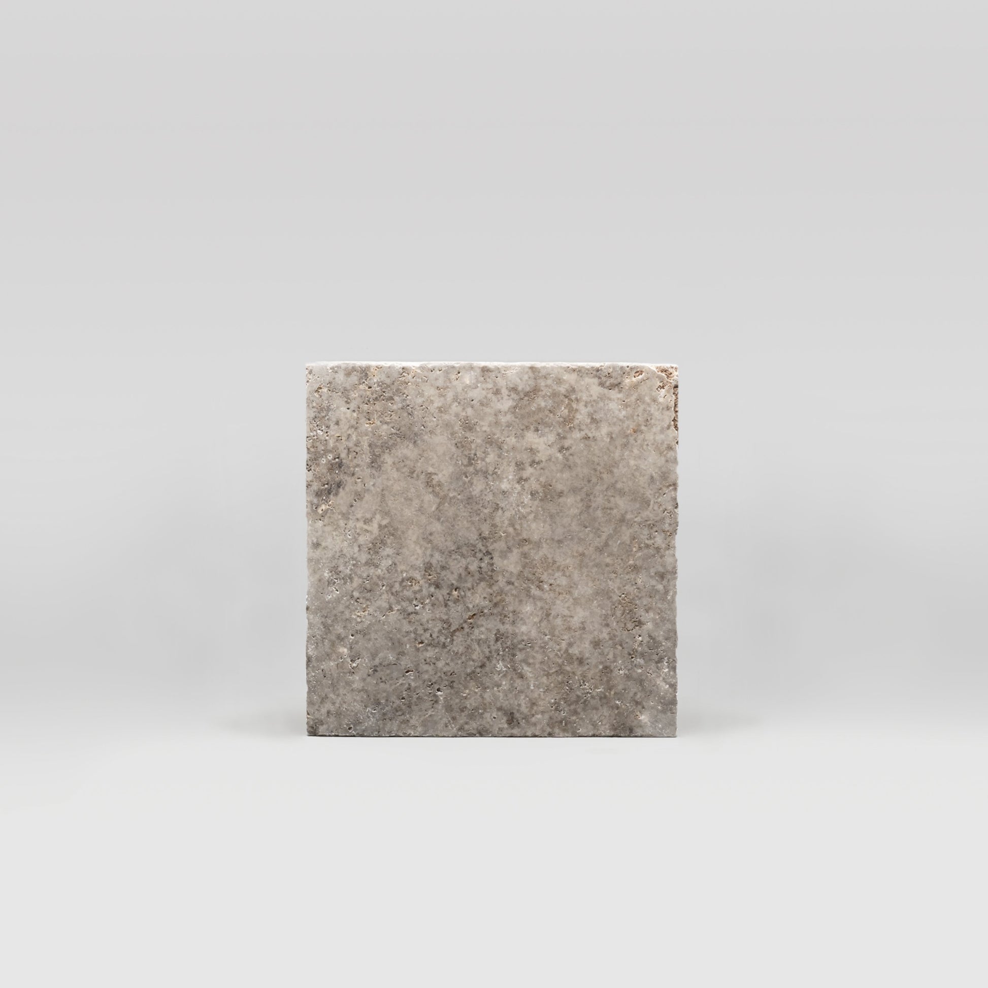 Silver Travertine Tumbled 6"x6" Tile - BigAppleMarble.com