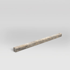 Silver Travertine Tumbled Honed Pencil 1/2"x12" Moulding - BigAppleMarble.com