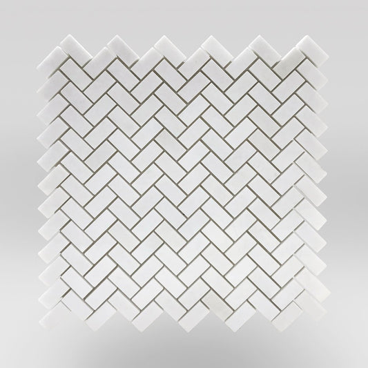 Thassos Polished Mini Herringbone - BigAppleMarble.com