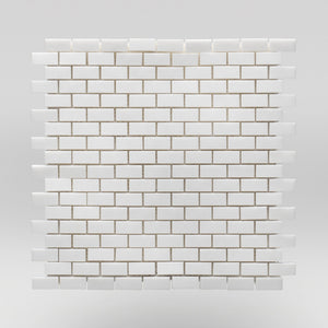 Thassos Polished Mini Brick 5/8"x1.25" Marble Mosaic 5/8"x1.25" / Brick BigAppleMarble.com