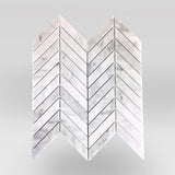 White Carrara Polished Chevron - BigAppleMarble.com