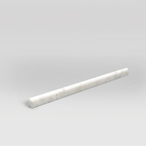 White Carrara Honed Pencil  1/2"x12" Marble Moulding 1/2"x12" / Pencil / Polished BigAppleMarble.com