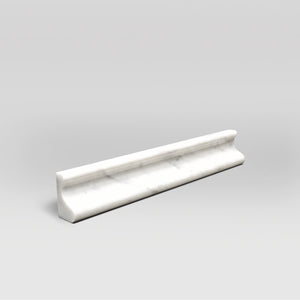 White Carrara Polished Chair Rail Marble Moulding - BigAppleMarble.com