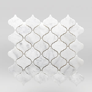 White Carrara Polished Lantern Marble Mosaic Lantern / Lantern / Polished BigAppleMarble.com